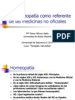 Homeopatía como referente de las medicinas no oficiales