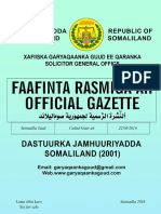 Dastuurka Jamhuuriyadda Somaliland. 2001 PDF
