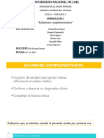 Exámenes complementarios para diagnóstico médico