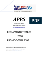 Reglamento Tecnico 2018 Promocional 1100 APPS