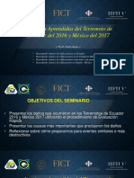 Lecciones aprendidas de los terremotos de Ecuador 2016 y México 2017