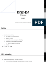 CPSC 457 CPU Scheduling Algorithms