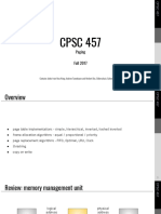 CPSC 457: Paging Fall 2017