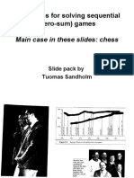 Algorithms For Solving Sequential (Zero-Sum) Games: Main Case in These Slides: Chess