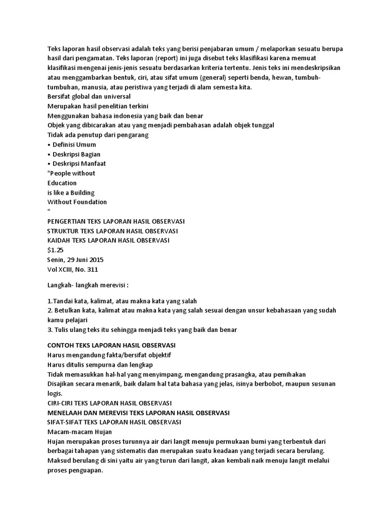 Contoh Teks Laporan Hasil Observasi Tentang Tumbuhan Kelapa - Kumpulan