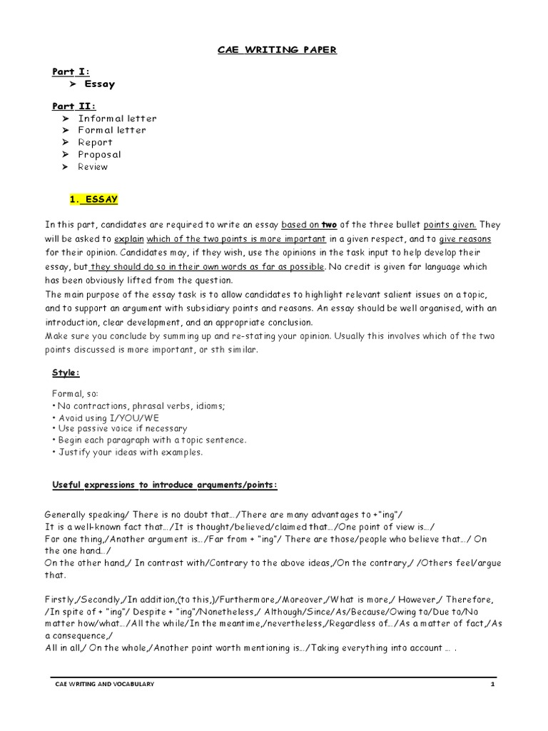 Cae essay topics 2020 image