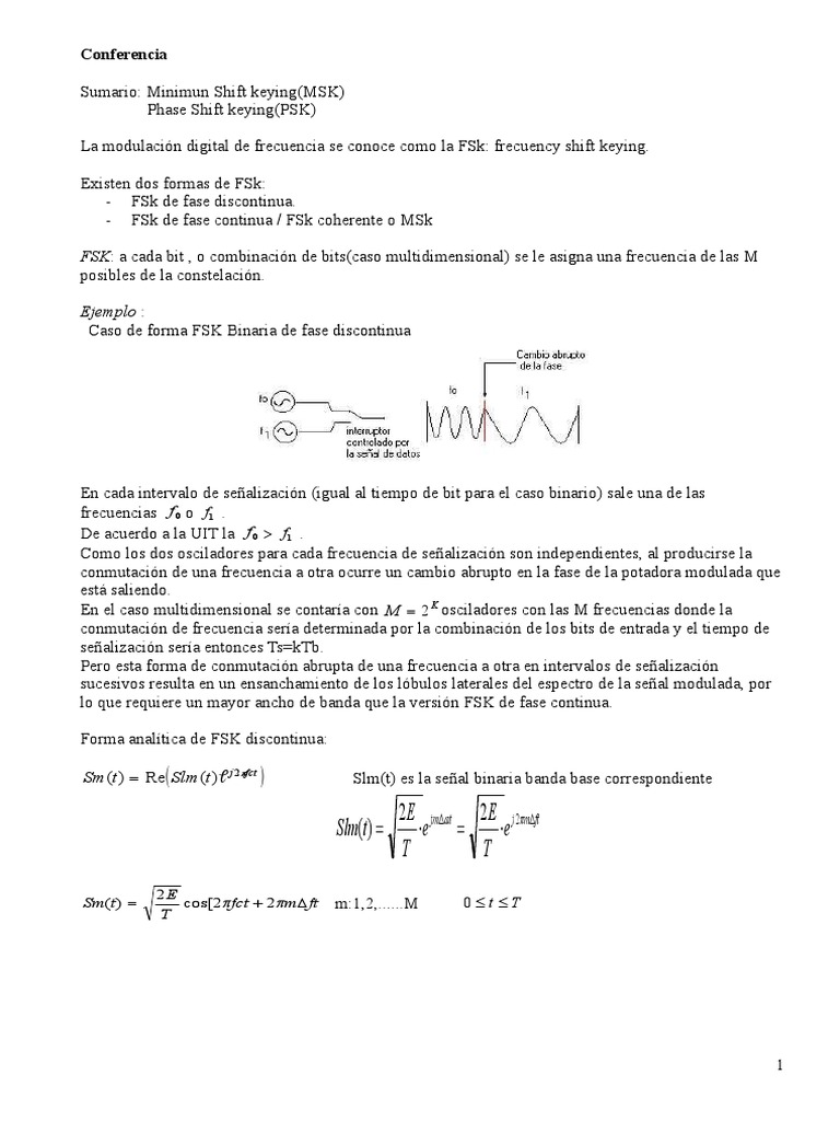 FSK | PDF | Ingeniería en telecomunicaciones | Tecnología de radio