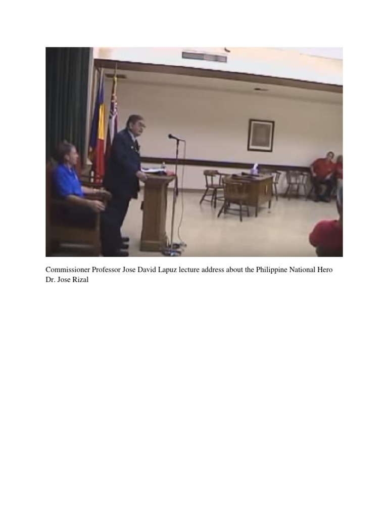Jose Rizal Lecture by Prof. Lapuz | PDF | Philippines | Nationalism