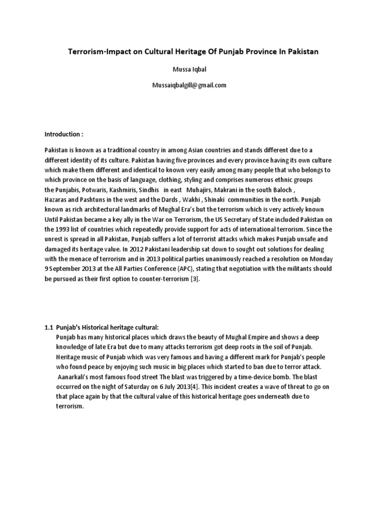 Terrorism | PDF | Pakistan | Violence