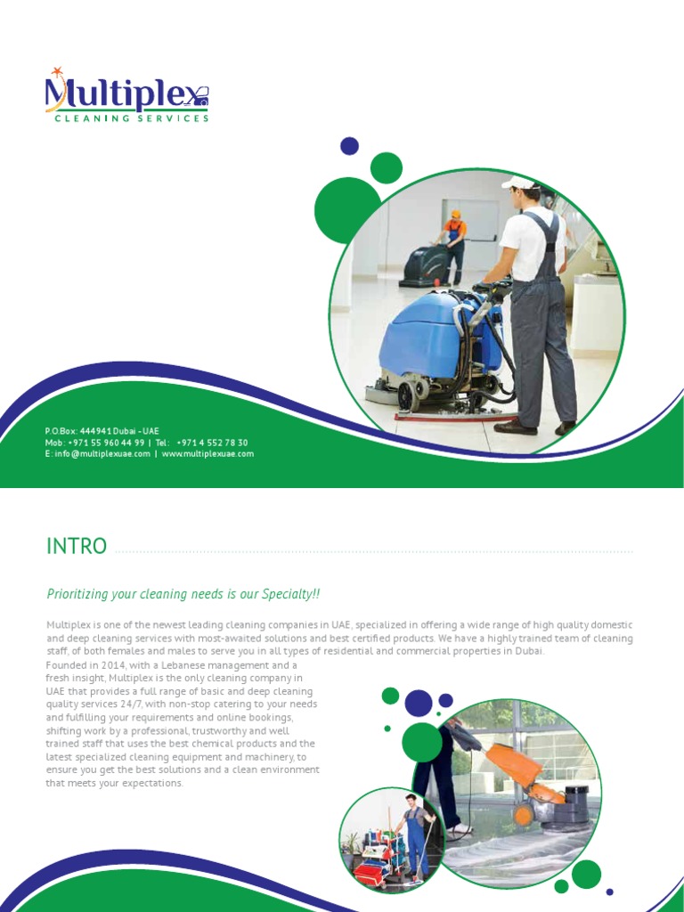Multiplex UAE: 24/7 Cleaning Services | PDF | Bathroom | Air Conditioning