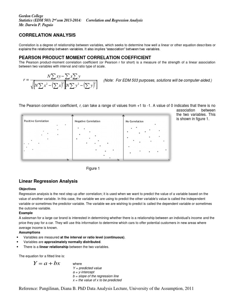 Correlation and Regression Analysis Guide | PDF | Correlation And ...