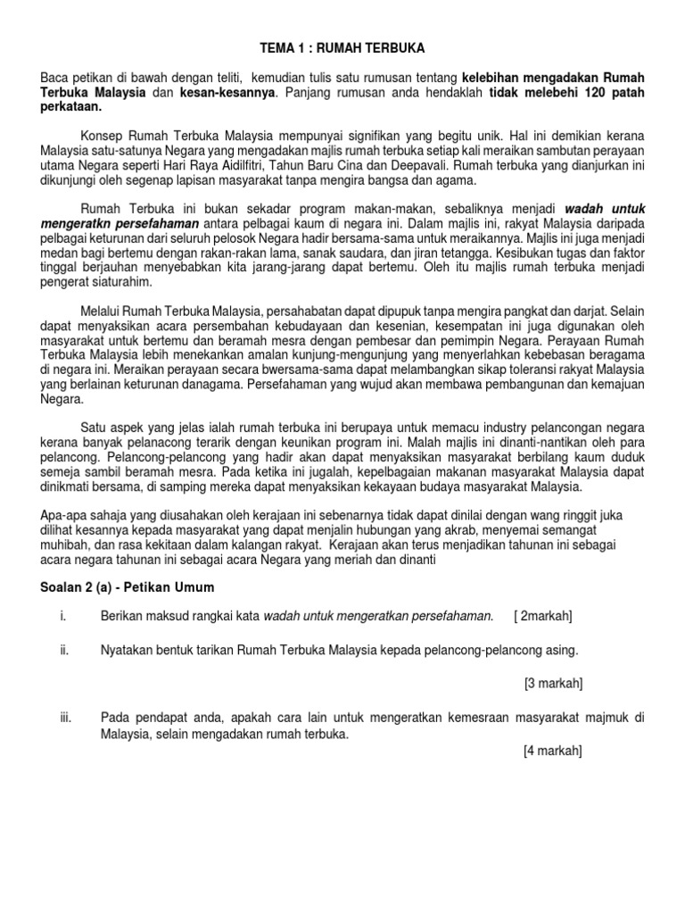 Contoh Soalan Novel Spm Perbandingan - Selangor w