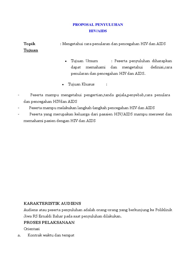 Proposal Penyuluhan Hiv