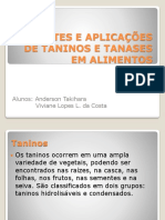 Aplicações de taninos e tanases em alimentos