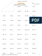 Multiplication and Division Worksheets: Name: Date