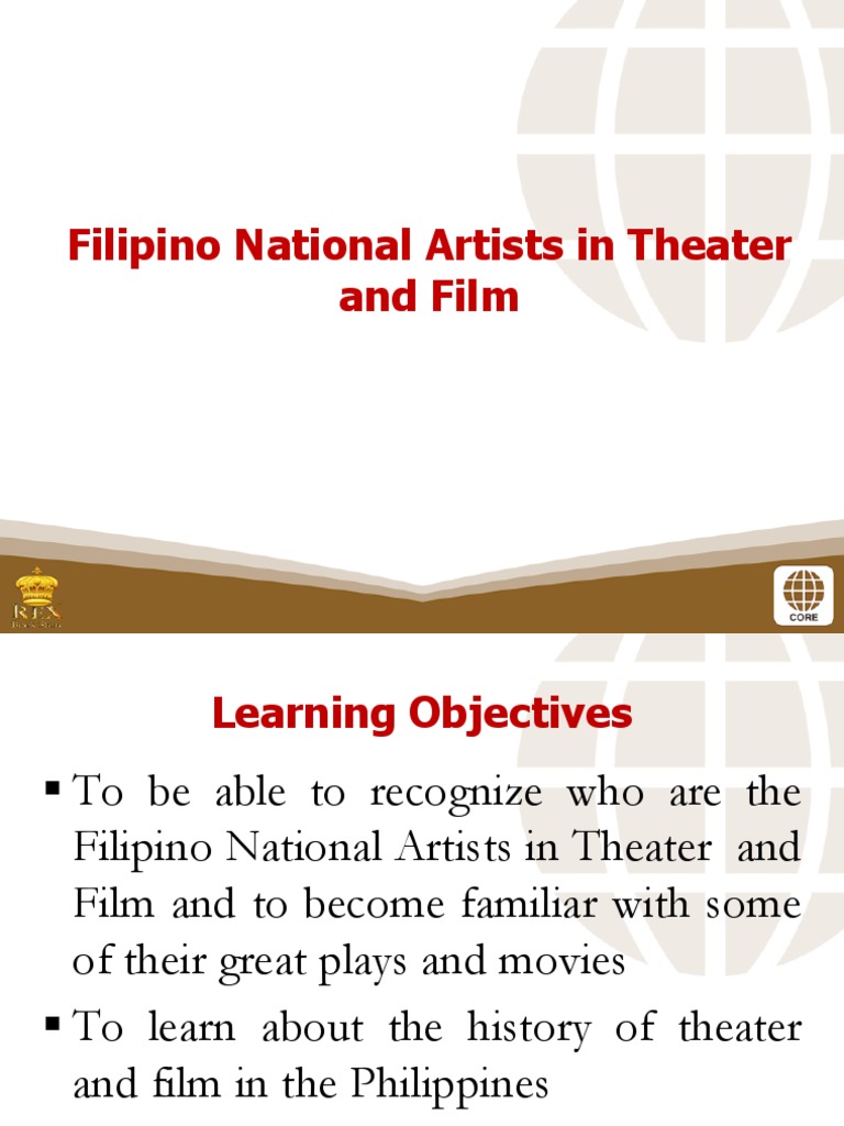 6 Filipino National Artists in Theater and Film Philippines Theatre