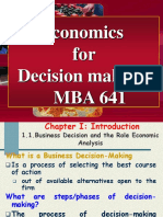 Economics For Decision Making MBA 641