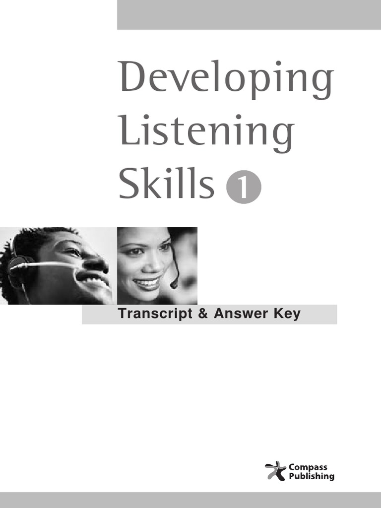 Developing Listening Skills 1 Script, Answer Key PDF Reading