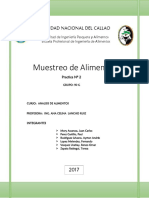 Muestreo de Alimentos Haccp