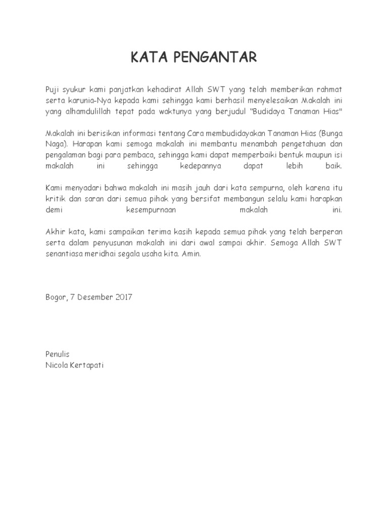 Makalah Tanaman Hias Nicola