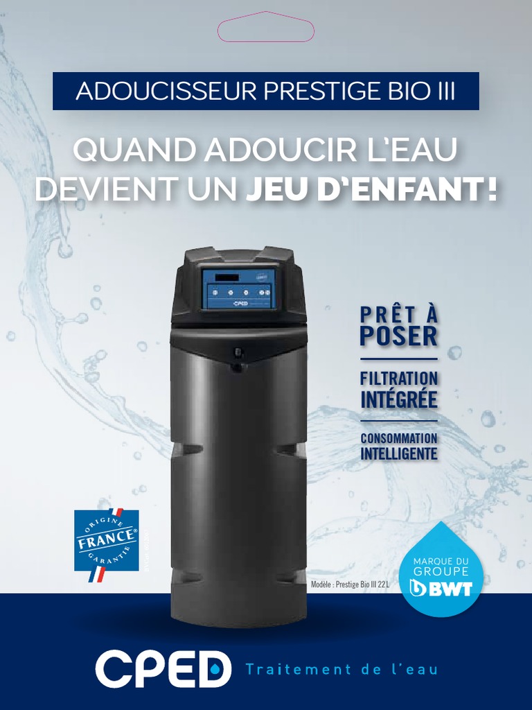 Notice Adoucisseur Prestige Bio Maxi 22 L