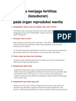 Cara Menjaga Fertilitas Pada Organ Reproduksi Wanita