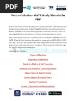 Vector Calculus - GATE Study Material in PDF