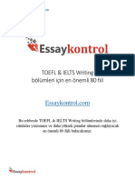TOEFL Ve IELTS Writing Icin 80 Önemli Fiil Essay Kontrol v1 PDF