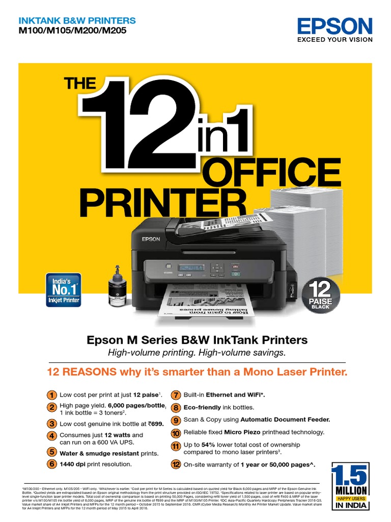 epson m105 specification