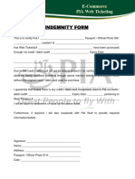 WebTicket Indemnity Form