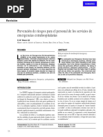 Prevencion de Riesgos en Servicios de Emergencias