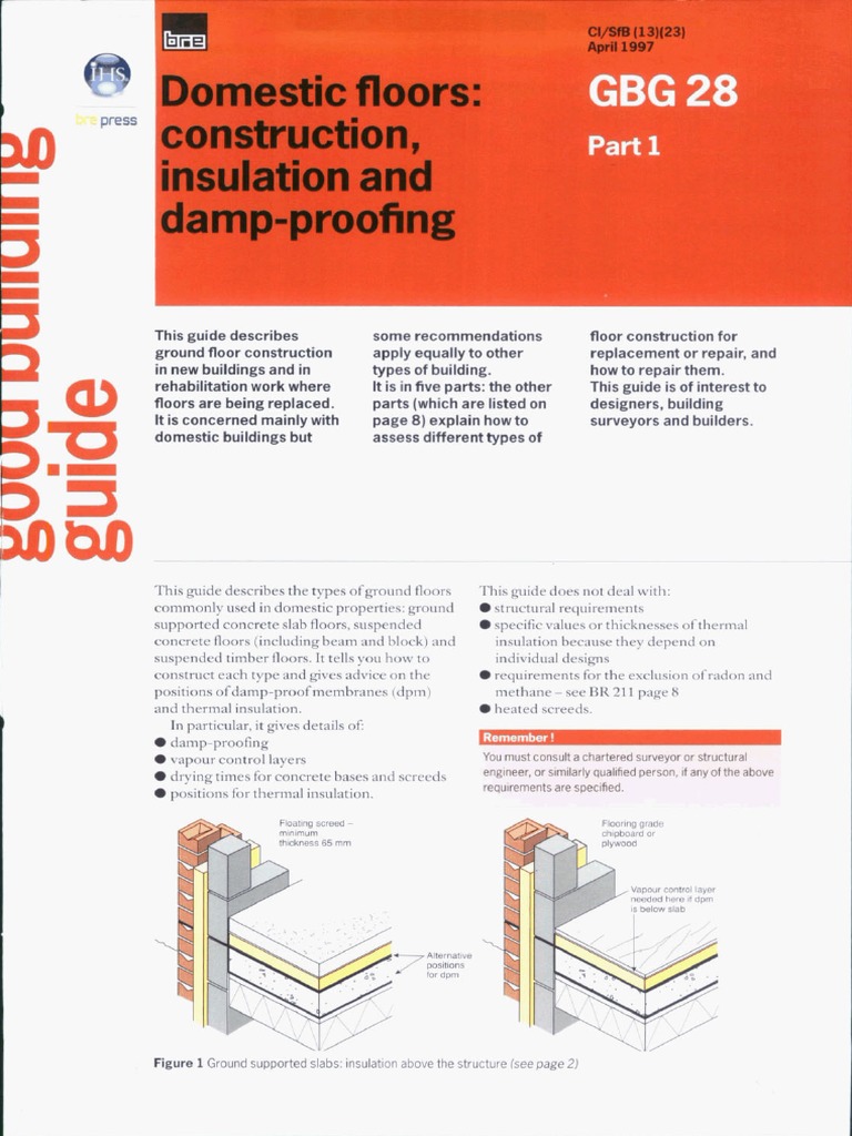 Domestic Floors Construction, Insulation and DampProofing PDF