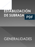 Estabilización de Subrasantes