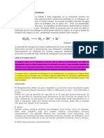 Dosificacion de Agua Oxigenada