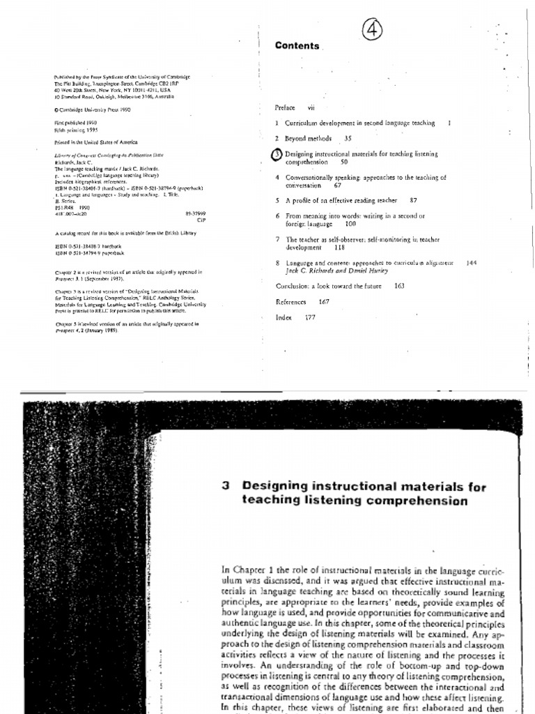 Designing Listening Materials for Teachers | PDF | Top Down And Bottom ...