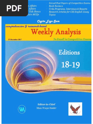 Weekly Analysis Magazine A Best Current Affairs Magazine For Css Ias Pdf
