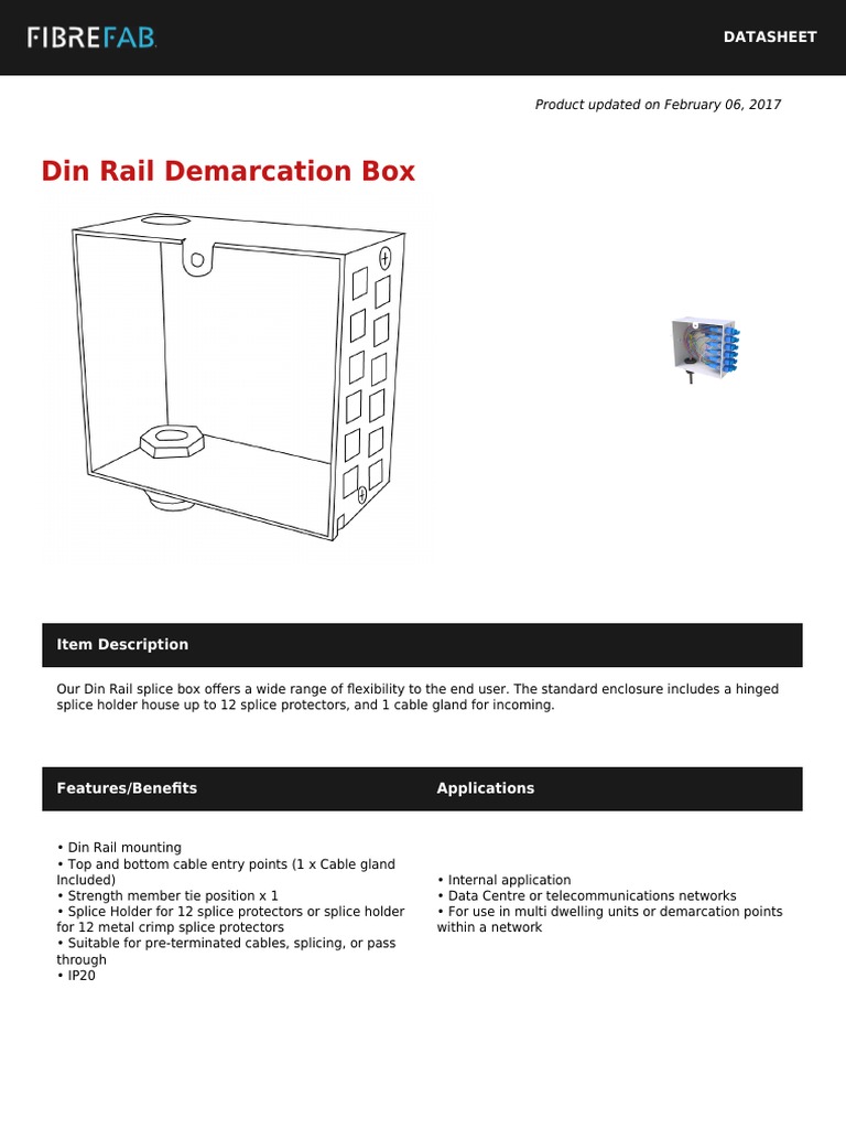 Din Rail Demarcation Box | PDF | Computing And Information Technology