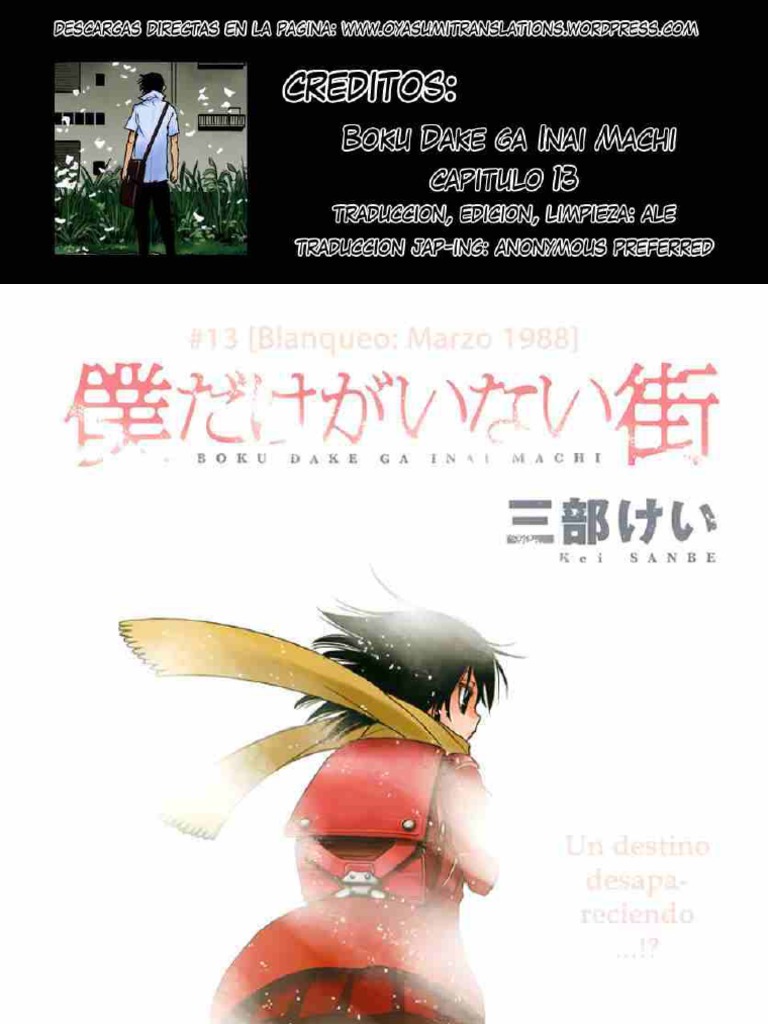 Boku Dake Ga Inai Machi Vol. 3 PDF Manga Anime