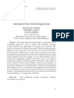 Philippine EJournals - Automated Class Scheduling System PDF