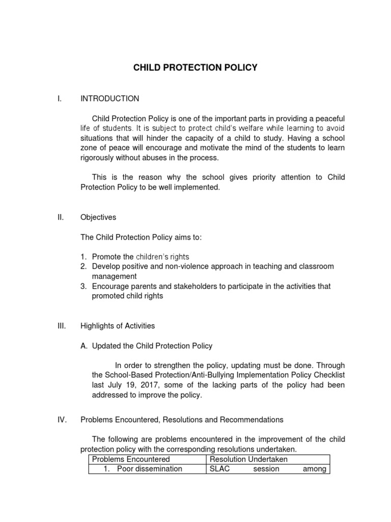 Child Protection Policy