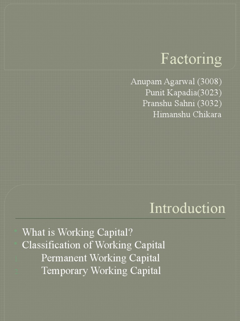 Understanding Factoring in Finance | PDF | Business