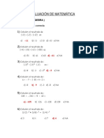 Prueba 5to Grado Algebra