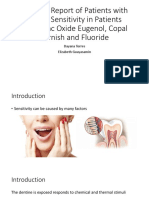 Protocol Report of Patients With Dental Sensitivity In