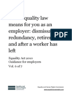 What Equality Law Means For You As An Employer - Dismissal and Redundancy