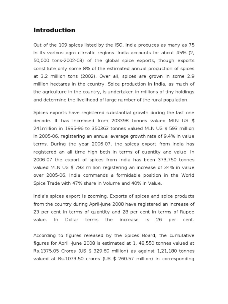 1 - Spice Industry | PDF