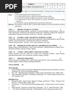 Manufacturing Technology II Syllabus