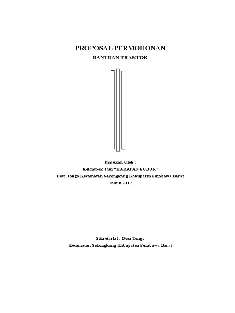 Contoh Proposal Bantuan Kelompok Tani Pdf