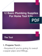 12 Basic Plumbing Supplies for Home Tool Kits