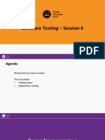 Software Testing - Session 6 Recap and Exploratory Testing Techniques
