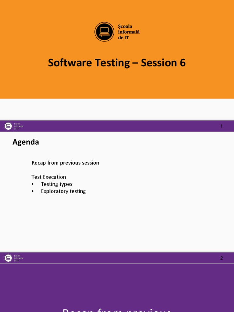 Testing Session 6 - Test Execution Part 1 PDF | PDF | Software Testing ...